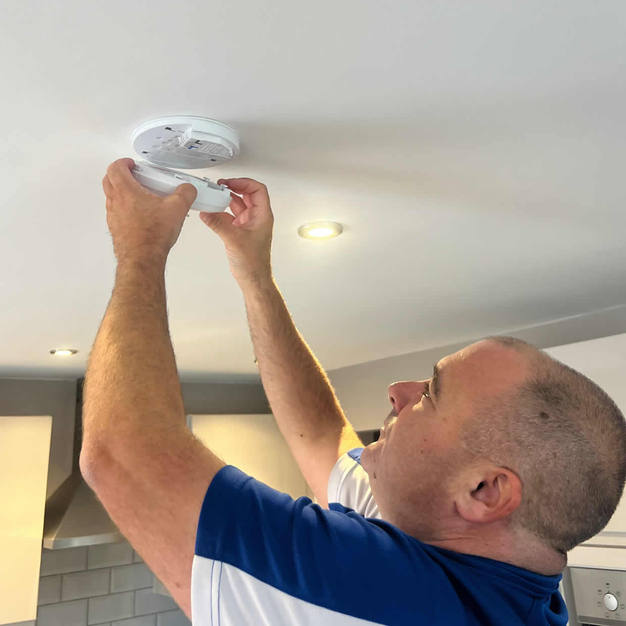Carbon monoxide alarm installed near boiler in Clapham - SW4